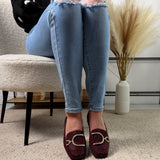 Glitter Bordeaux – Elegantne loafer