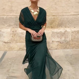 Louise – Elegantne maxi kleit V-kaelusega
