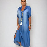 Ibiza – Stiilne maxi denimikleit