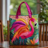 Tikitud ostukott – Vikerkaar-flamingo