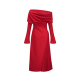 Valentine – Elegantne plisseeritud maksikleit