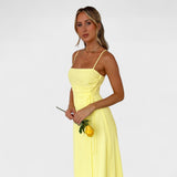 Flossie – Elegantne kollane maxi kleit