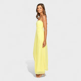 Flossie – Elegantne kollane maxi kleit