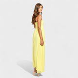 Flossie – Elegantne kollane maxi kleit