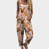 Egle | Bequeme bedruckte Latzhose